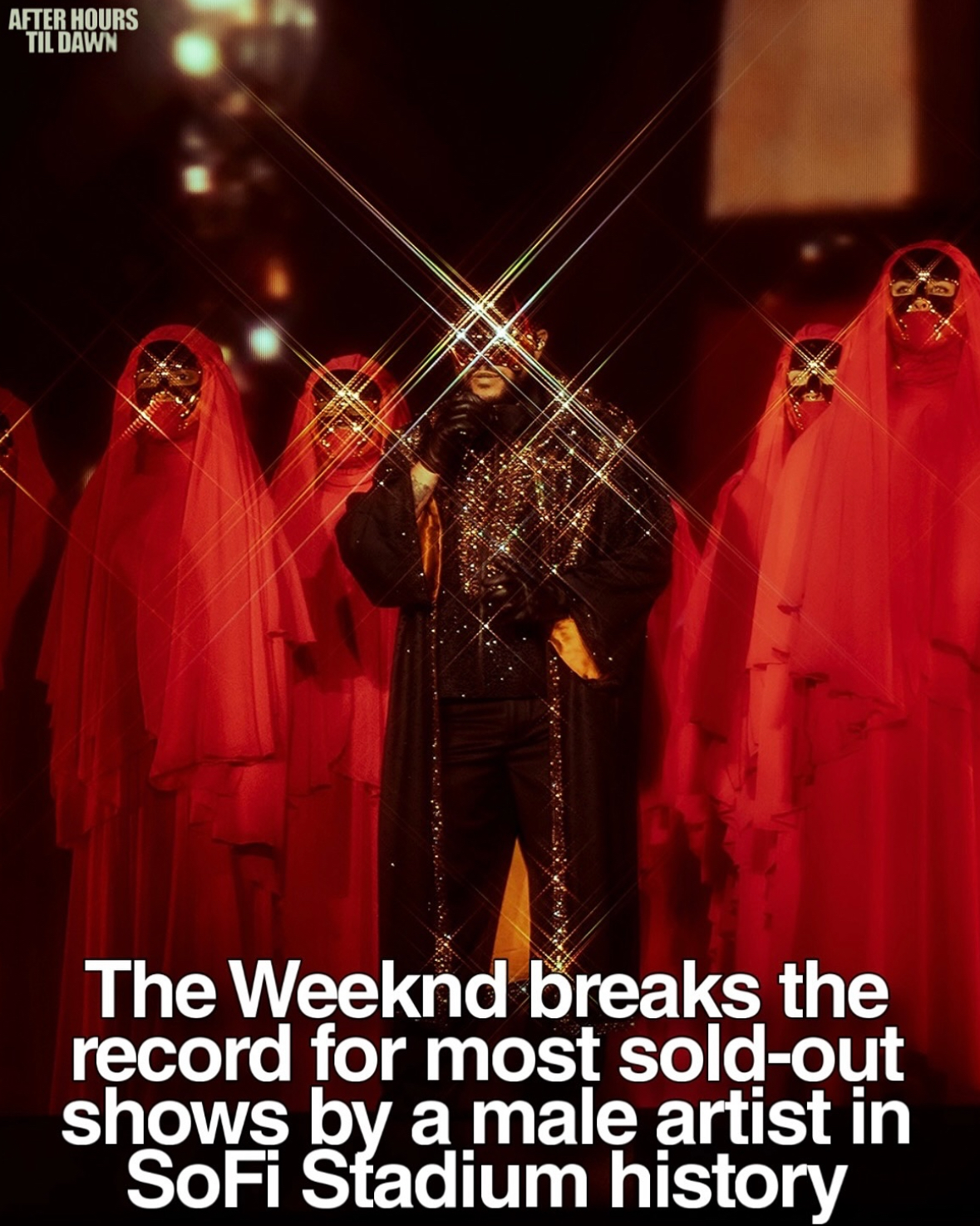 The Weeknd sets a new record for the most sold-out shows by a male artist in SoFi Stadium history 🏆
